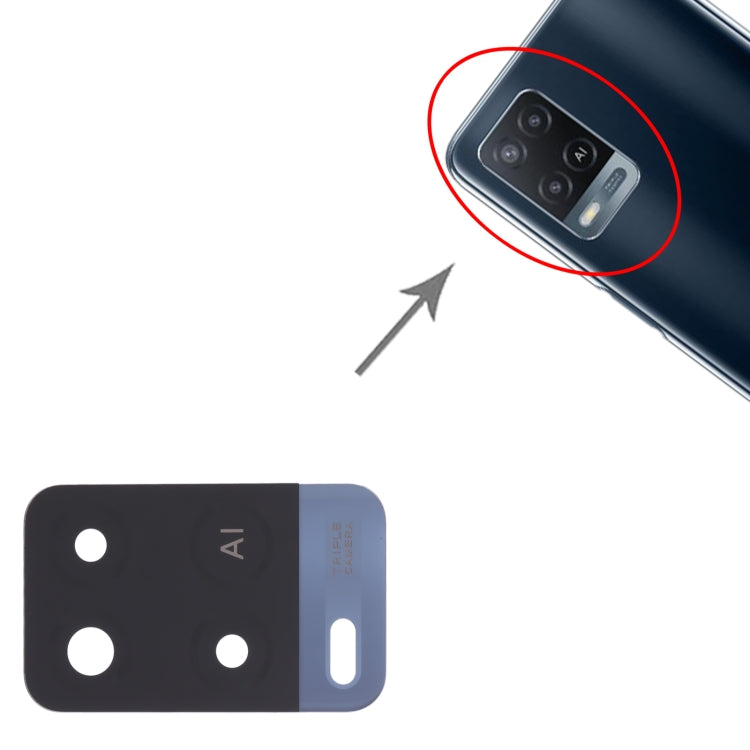 For OPPO A54 4G 10 PCS Back Camera Lens – Durable Build, Easy to Use, For OPPO A54 4G(Black), For OPPO A54 4G(Blue)