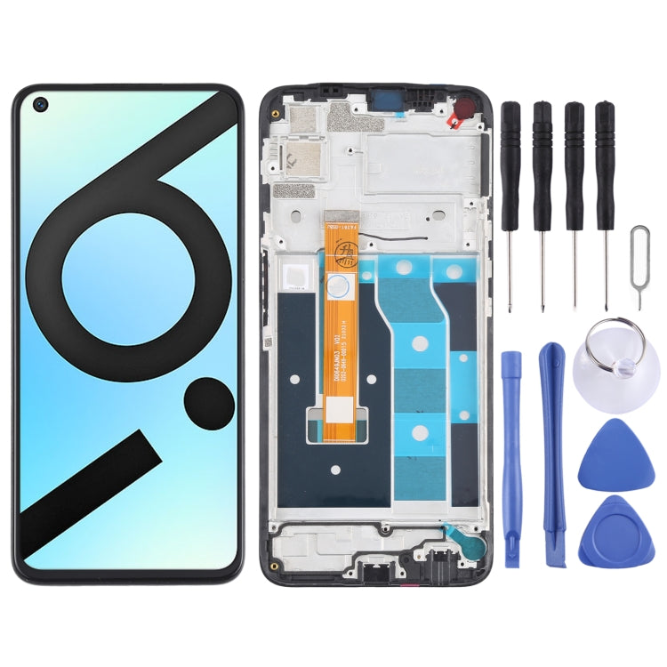 LCD Screen and Digitizer Full Assembly with Frame for OPPO Realme 6i (India) / Realme 6s / Realme Narzo RMX2002 – Durable Build, Easy to Use, For Realme 6i (India)/Realme 6s For Realme 6i (India) Realme 6s