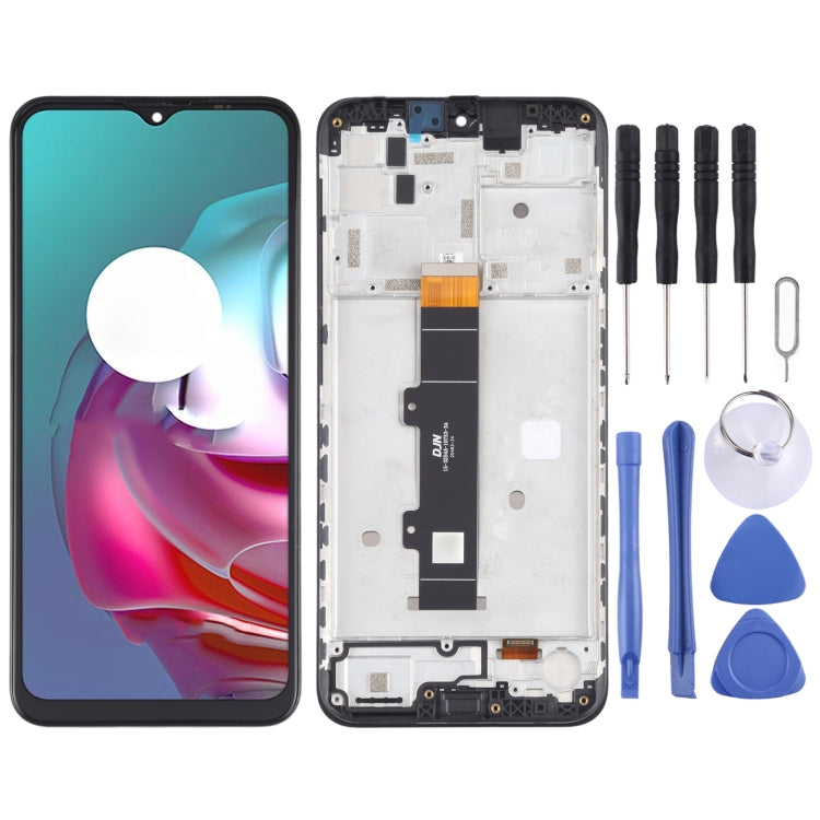 LCD Screen and Digitizer Full Assembly with Frame for Motorola Moto G30 XT2129-1 XT2129-2 – Durable Build, Easy to Use, For Motorola Moto G30