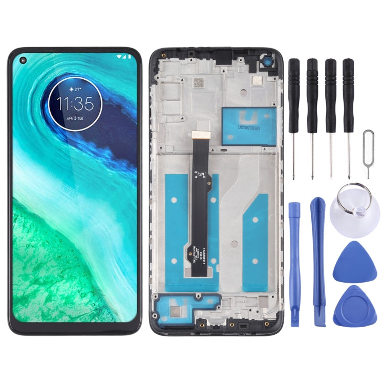 LCD Screen and Digitizer Full Assembly with Frame for Motorola Moto G8 XT2045-1 – Durable Build, Easy to Use, For Motorola Moto G8