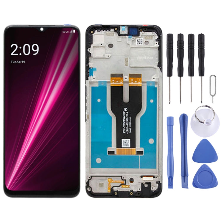 LCD Screen For T-Mobile Revvl 6 Digitizer Full Assembly with Frame – Durable Build, Easy to Use, For T-Mobile Revvl 6(with Frame)