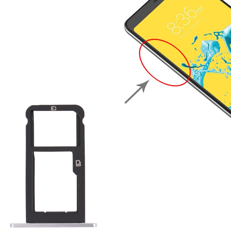 SIM Card Tray + Micro SD Card Tray for ZTE Blade Z Max Z982 – Durable Build, Easy to Use, For ZTE Blade Z Max