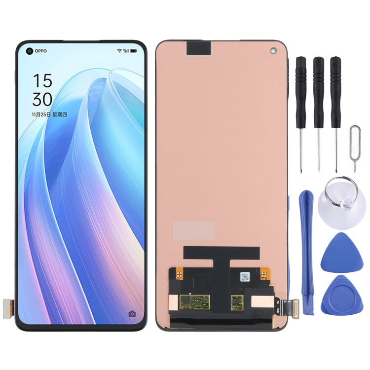 AMOLED Material Original LCD Screen and Digitizer Full Assembly for OPPO Reno7 Pro 5G CPH2293 – Durable Build, Easy to Use, For OPPO Reno7 Pro 5G(AMOLED) For OPPO Reno7 Pro 5G(AMOLED)