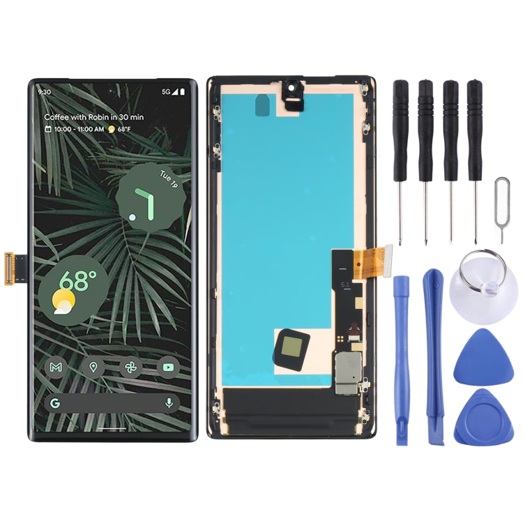 AMOLED Material LCD Screen and Digitizer Full Assembly with Frame for Google Pixel 6 Pro – Durable Build, Easy to Use Default Title