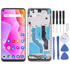 LCD Screen and Digitizer Full Assembly with Frame for TCL 10L / 10 Lite T770H – Durable Build, Easy to Use, For TCL 10L / 10 Lite(Silver), For TCL 10L / 10 Lite For TCL 10L 10 Lite(Silver) Silver