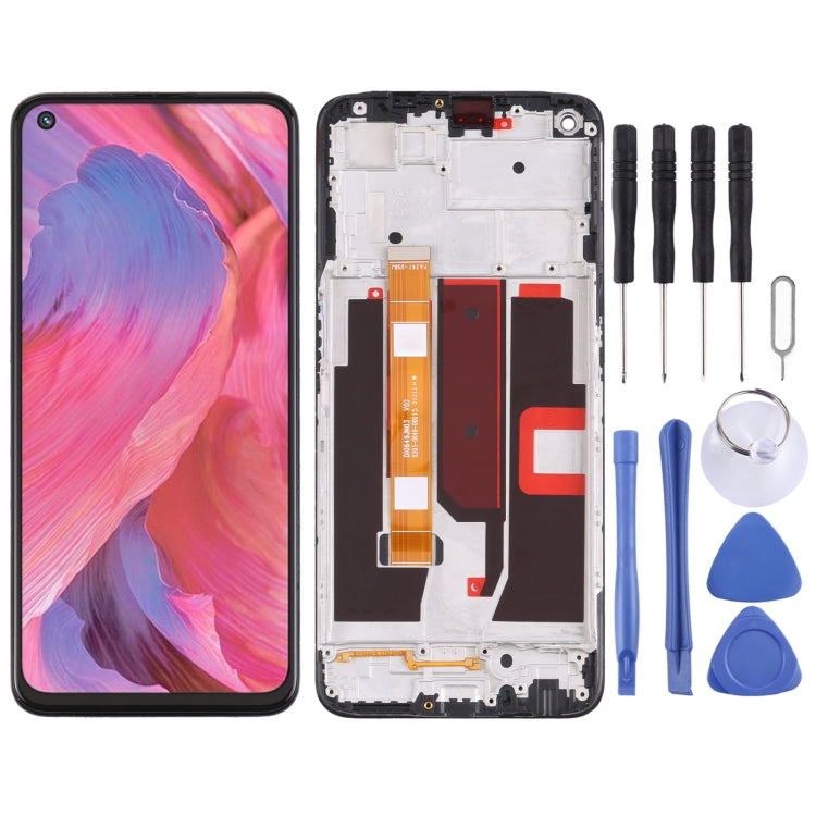 Original LCD Screen and Digitizer Full Assembly with Frame for OPPO A74 5G CPH2197 CPH2263 – Durable Build, Easy to Use, For OPPO A74 5G(Original) For OPPO A74 5G(Original)
