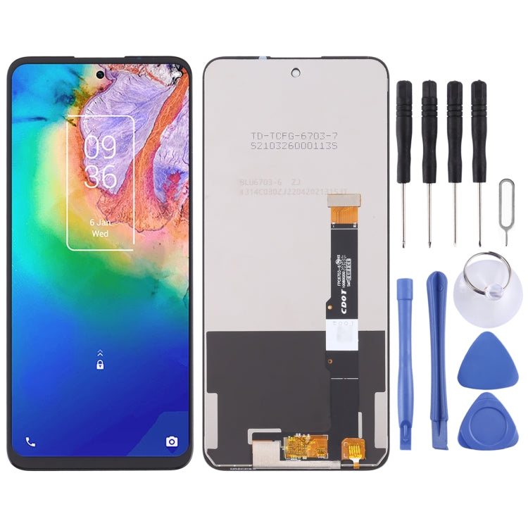 LCD Screen and Digitizer Full Assembly For TCL 20 5G T781 T781K T781H – Durable Build, Easy to Use, For TCL 20 5G (TFT)