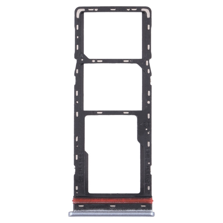 SIM Card Tray + SIM Card Tray + Micro SD Card Tray – Durable Build, Easy to Use, For Tecno Spark 7 Pro For Tecno Spark 7 Pro Silver