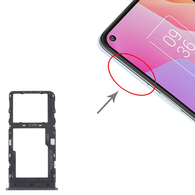 Original SIM Card Tray + Micro SD Card Tray for TCL 10L/10 Lite T770H T770B – Durable Build, Easy to Use, For TCL 10L/10 Lite, For TCL 10L/10 Lite(Silver)