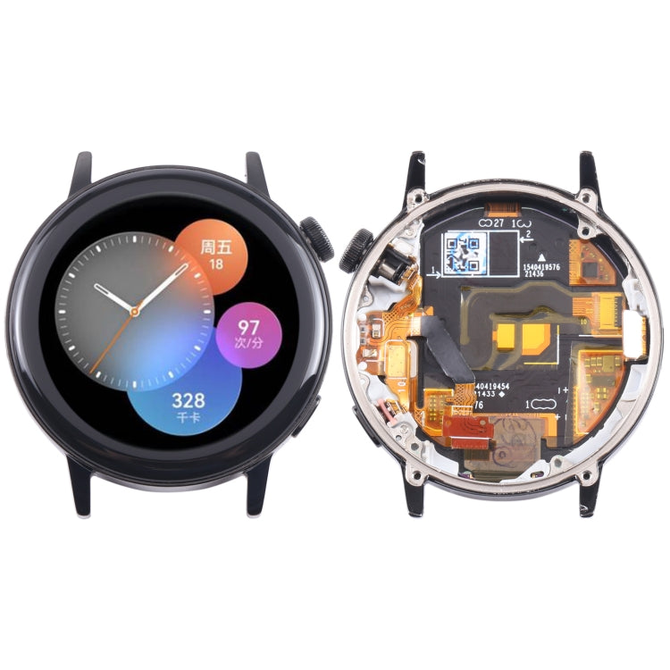 Watch – Original LCD Screen and Digitizer Full Assembly With Frame for Huawei... (Silver) For Huawei Watch GT 3 42mm Black