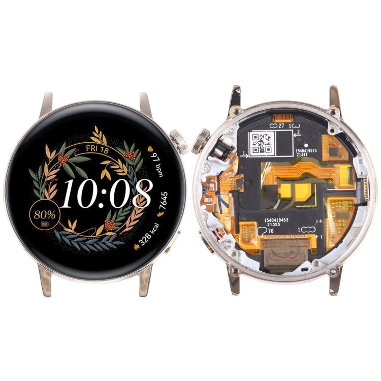 Watch – Original LCD Screen and Digitizer Full Assembly With Frame for Huawei... (Silver) For Huawei Watch GT 3 42mm(Gold) Gold