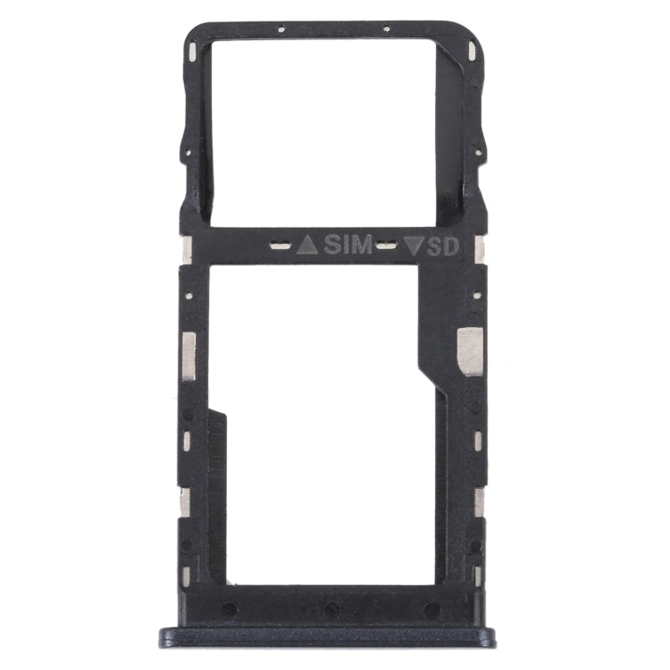For TCL 20 R 5G Original SIM Card Tray + Micro SD Card Tray, For TCL 20 R 5G For TCL 20 R 5G Black