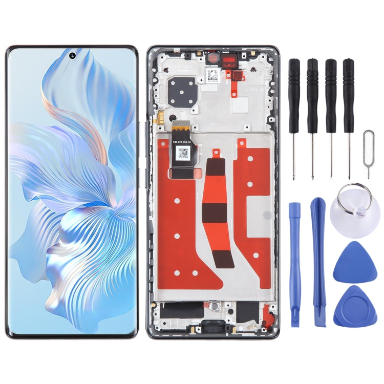 Original LCD Screen For Honor 80 Digitizer Full Assembly with Frame, For Honor 80 (Original), For Huawei P50 Pro (Original) For Honor 80 (Original) Black