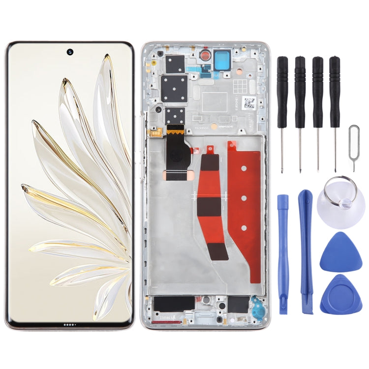 Original LCD Screen For Honor 70 Pro Digitizer Full Assembly with Frame, For Honor 70 Pro (Original) For Honor 70 Pro (Original) Gold