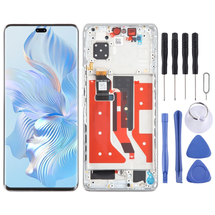 Original LCD Screen Digitizer Full Assembly with Frame – Durable Build, Easy to Use, For Honor 80 Pro, For Honor 80 Pro(Original) For Honor 80 Pro(Original) Silver