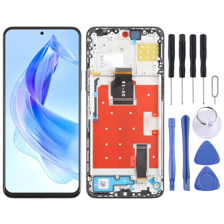 Original LCD Screen Digitizer Full Assembly with Frame – Durable Build, Easy to Use, For Honor 90 Lite, For Honor 90 Lite(Original) For Honor 90 Lite Black