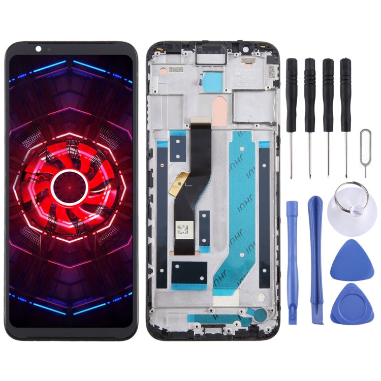 For ZTE Nubia Red Magic 3 NX627J LCD Screen Digitizer Full Assembly with Frame, For ZTE Nubia RedMagic 3 For ZTE Nubia RedMagic 3