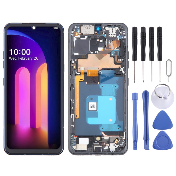 For LG V60 ThinQ US Version Original LCD Screen Digitizer Full Assembly with Frame – Durable Build, Easy to Use, For LG V60 ThinQ US Version(Original)