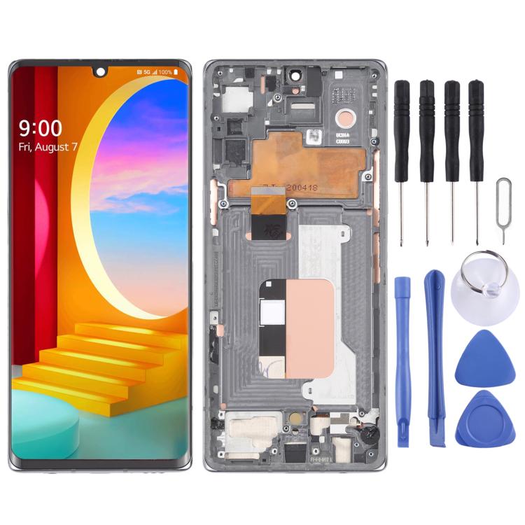 For LG Velvet 5G US Version Original LCD Screen Digitizer Full Assembly with Frame – Durable Build, Easy to Use, For LG Velvet 5G(US Version)