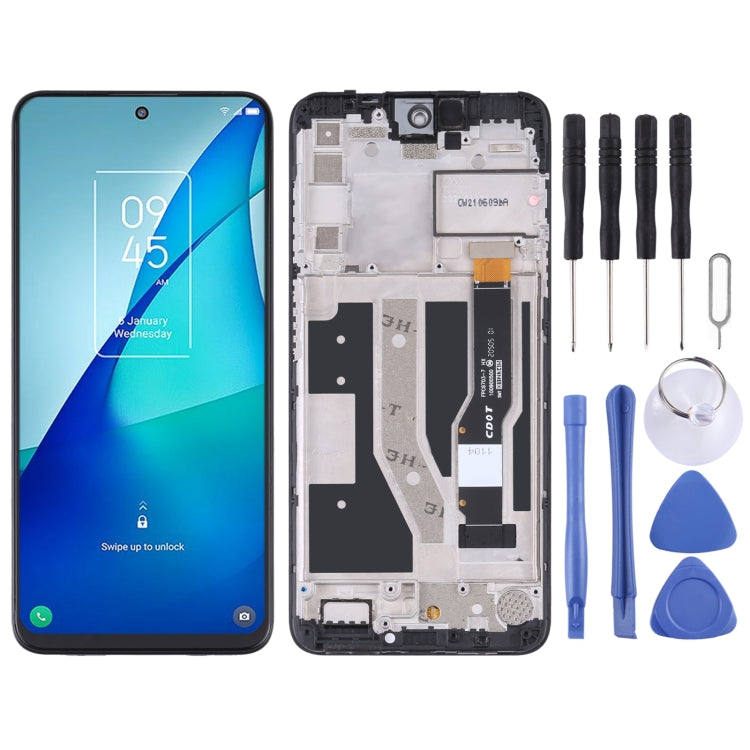 LCD Screen and Digitizer Full Assembly with Frame for TCL 20L / 20L+ / 20 Lite / 20S T774H T774B T775H T775B – Durable Build, Easy to Use, For TCL 20L / 20L+ / 20 Lite / 20S