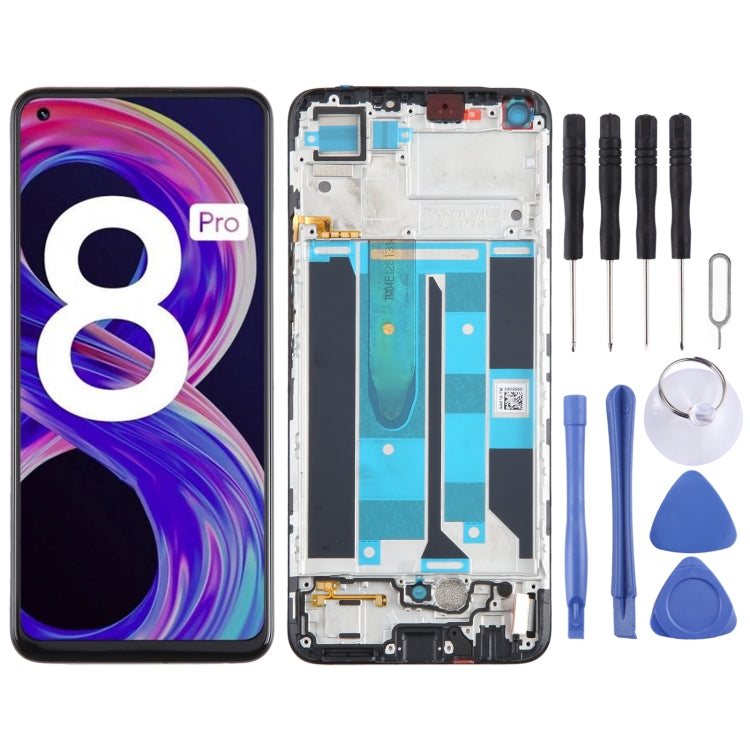 LCD Screen and Digitizer Full Assembly with Frame for OPPO Realme 8 Pro – Durable Build, Easy to Use, For OPPO Realme 8 Pro