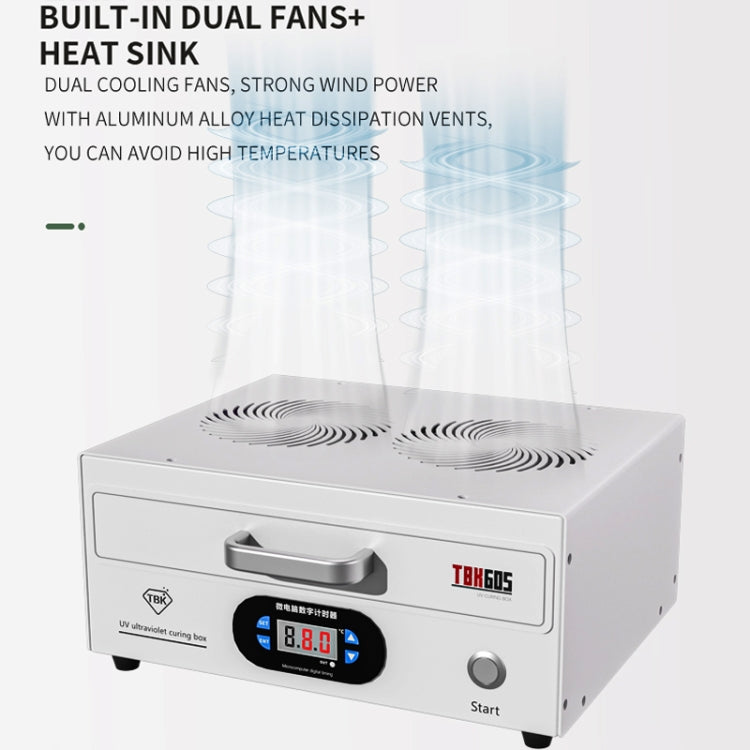 TBK 605 100W Mini UV Curing Lamp Box 48 LEDs Curved Surface Screen UV Curing Box, EU Plug, UK Plug, US Plug, AU Plug, EU Plug – Aluminum Alloy
