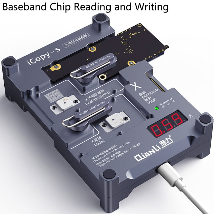 Qianli iCopy-S Double Sided Chip Test Stand 4 in1 Logic Baseband EEPROM Chip Non-removal For iPhone 7 / 7 Plus / 8 / 8 Plus – Durable Build, Easy to Use, For iPhone 7 / 7 Plus / 8 / 8 Plus