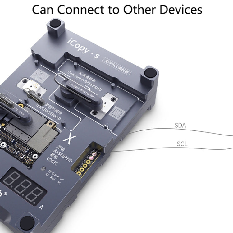 Qianli iCopy-S Double Sided Chip Test Stand 4 in1 Logic Baseband EEPROM Chip Non-removal For iPhone 7 / 7 Plus / 8 / 8 Plus – Durable Build, Easy to Use, For iPhone 7 / 7 Plus / 8 / 8 Plus