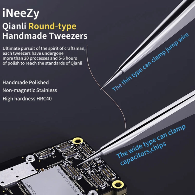 Qianli iNeezy YX-01 Stainless Steel Extra-sharp Thickened Tweezers Pointed Tweezers, YX-01 – Durable Build, Easy to Use