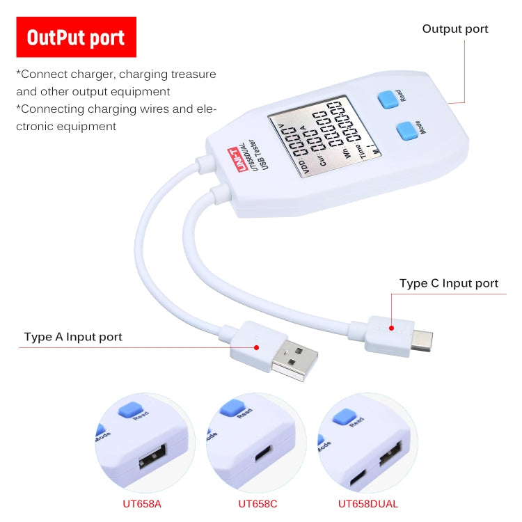 UNI-T USB Voltmeter Ammeter Tester UT658DUAL, UT658DUAL – Durable Build, Easy to Use