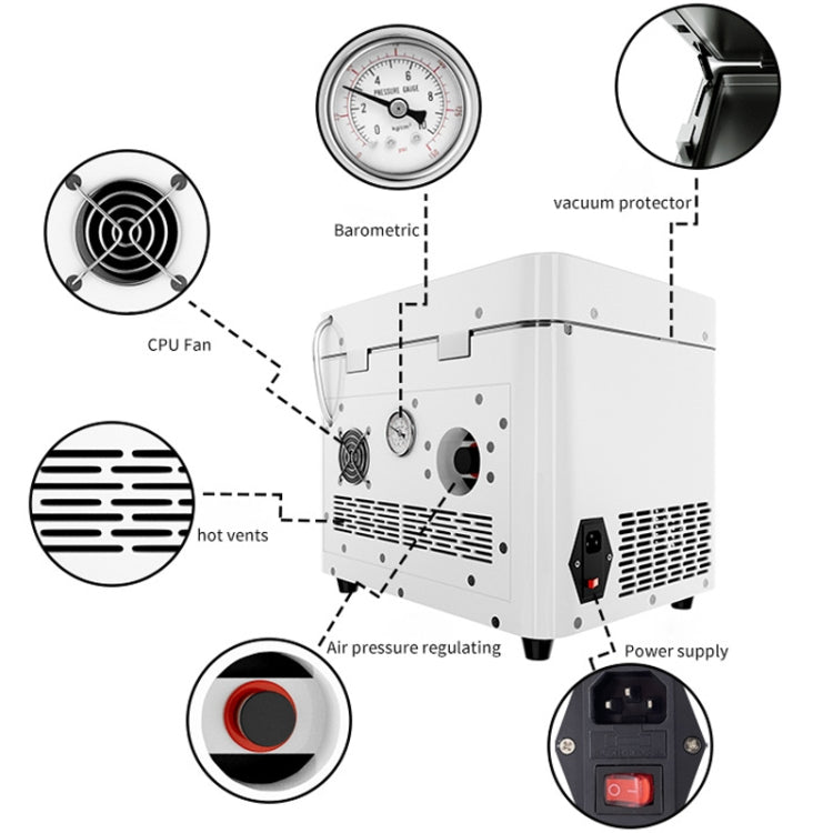 TBK808A Fitting and Defoaming All-in-one OCA Vacuum Laminating Machine, US Plug, TBK808A EU Plug, TBK808A US Plug – Flip