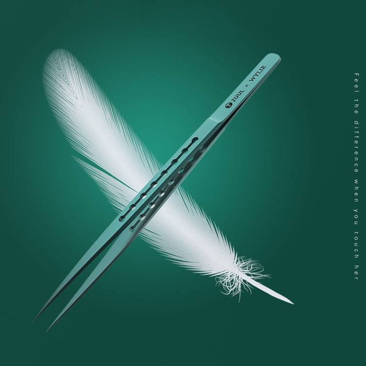 2UUL & WYLIE Ti11 Titanium Alloy Straight Tip Tweezers, Ti11 – Magnetic, Non-slip