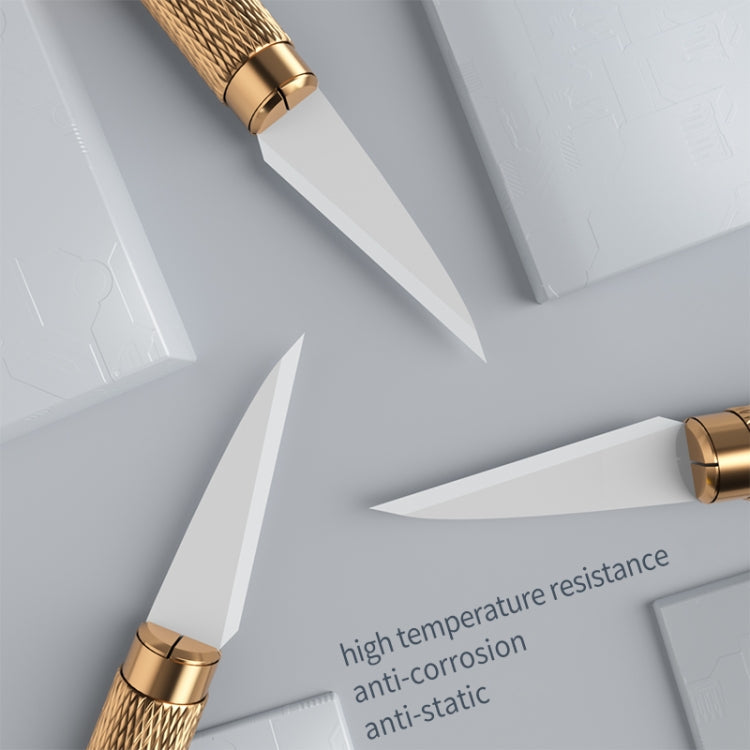 Mijing 3 in1 Antistatic Ceramic Knife Set, 3 in1 – Aluminum Alloy, Non-slip