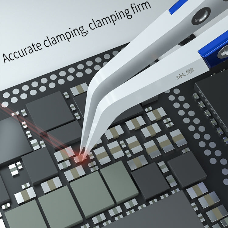 Mijing Antistatic Precision Diamagnetism Tweezers(Straight), Curved, Straight – Non-slip