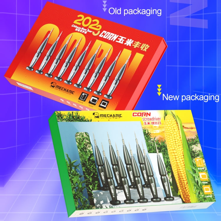 9 in 1 MECHANIC Corn Magnetic Precision Non-Slip Screwdriver Set, MECHANIC Corn – Magnetic, Non-slip