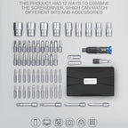 JAKEMY JM-6125 60 in 1 Professional Screwdriver Set, JM-6125 – Magnetic