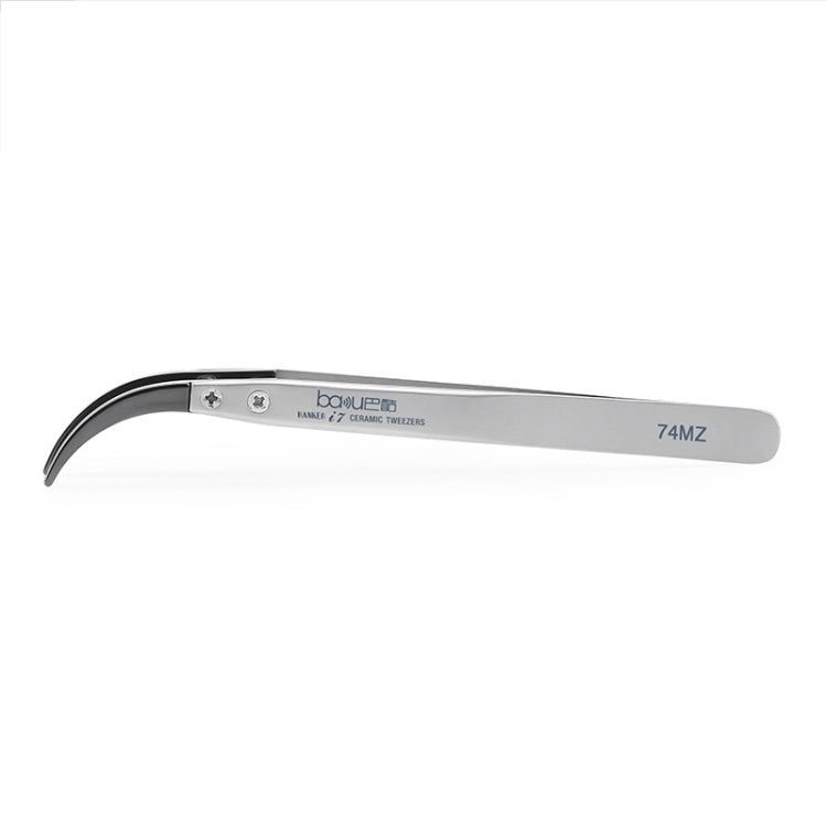 BAKU BA-I7-74MZ Stainless Steel Curved Tweezers, BAKU BA-I7-74MZ (Curved ) – Magnetic