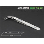 BAKU BA-I7-74MZ Stainless Steel Curved Tweezers, BAKU BA-I7-74MZ (Curved ) – Magnetic