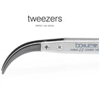 BAKU BA-I7-74MZ Stainless Steel Curved Tweezers, BAKU BA-I7-74MZ (Curved ) – Magnetic