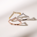 Wishbone Curved Eternity Ring in 18k Rose Gold Vermeil