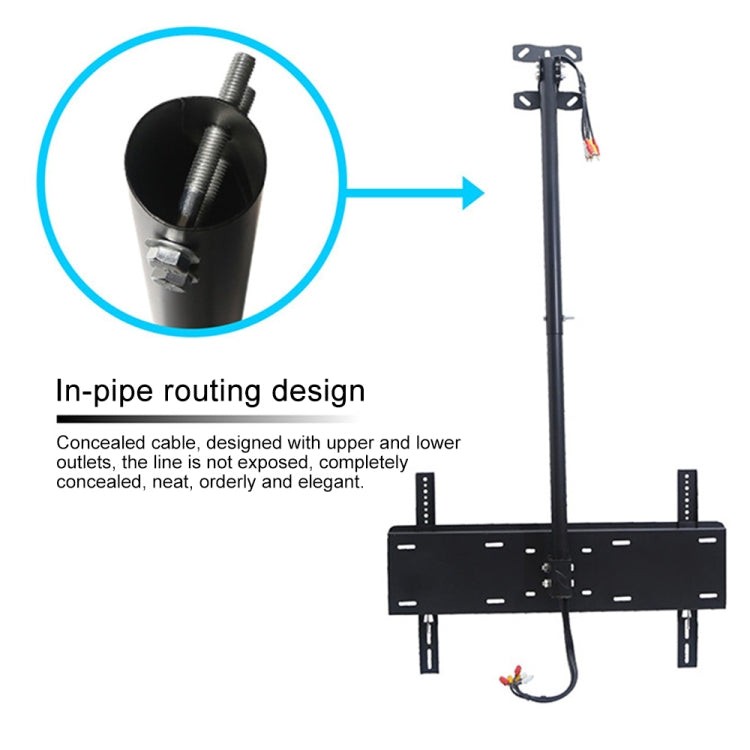 32-70 inch Universal Height & Angle Adjustable LCD TV Wall-mounted Ceiling Dual-use Bracket, Retractable Length: 1m, 1m