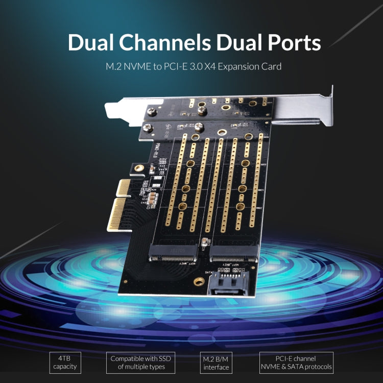ORICO PDM2 M.2 NVME to PCI-E 3.0 X4 Expansion Card – Durable Build, Easy to Use