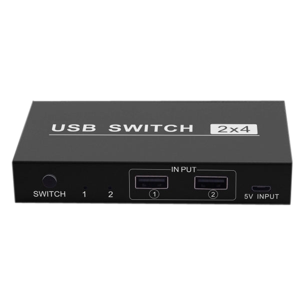 2x4 USB Switch 2 Port PCs Sharing 4 Devices for Printer Keyboard Mouse Monitor, 2x4 USB Switc – Durable Build, Easy to Use 2x4 USB Switc