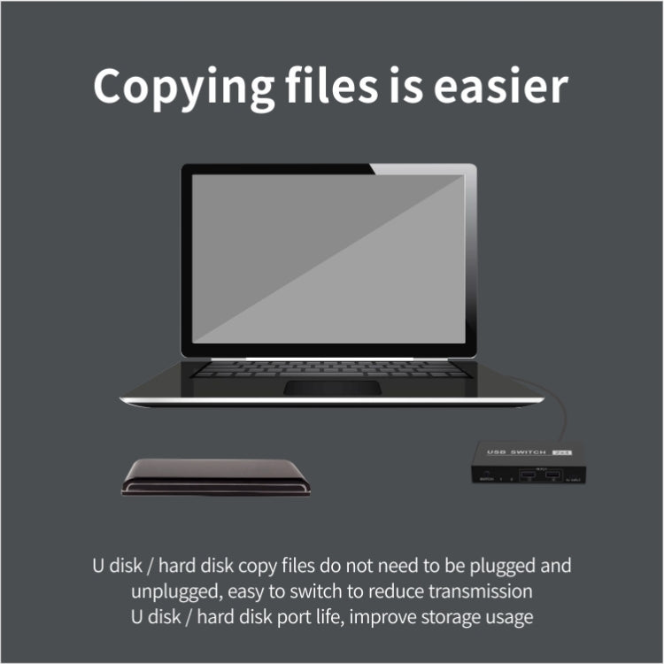 2x4 USB Switch 2 Port PCs Sharing 4 Devices for Printer Keyboard Mouse Monitor, 2x4 USB Switc – Durable Build, Easy to Use