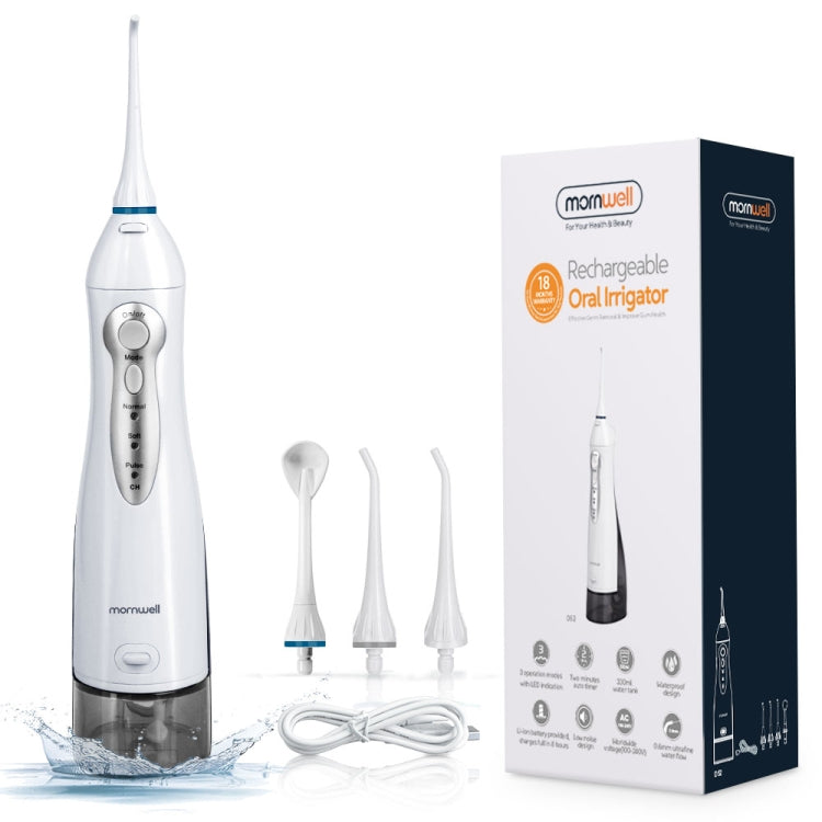 Mornwell D52 USB-Rechargeable water flosser IPX7 Waterproof Oral Irrigator, D52 D52