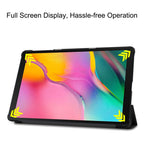 ENKAY High Quality PU Leather + Plastic Bottom Case with Three-folding Holder for Samsung Galaxy Tab A 10.1 (2019) T510 / T515, For Galaxy Tab A 10.1 (2019) T510, For Galaxy Tab A 10.1 (2019) T510 / T515