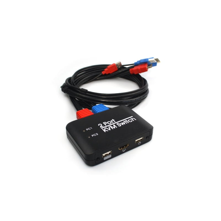 USB 2.0 + HDMI 2-ports KVM Switch – TPU, 4K