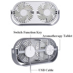 Small Bean Desktop Desktop Double Leaf Usb Mini Fan