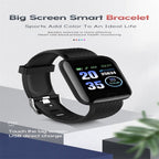 116plus 1.3 inch Color Screen Smart Bracelet IP67 Waterproof, Support Call Reminder/ Heart Rate Monitoring /Blood Pressure Monitoring/ Sleep Monitoring/Excessive Sitting Reminder/Blood Oxygen Monitoring – Waterproof, Bluetooth