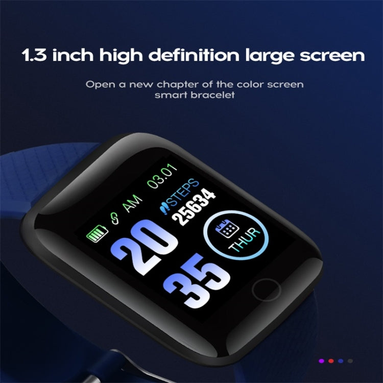 116plus 1.3 inch Color Screen Smart Bracelet IP67 Waterproof, Support Call Reminder/ Heart Rate Monitoring /Blood Pressure Monitoring/ Sleep Monitoring/Excessive Sitting Reminder/Blood Oxygen Monitoring – Waterproof, Bluetooth